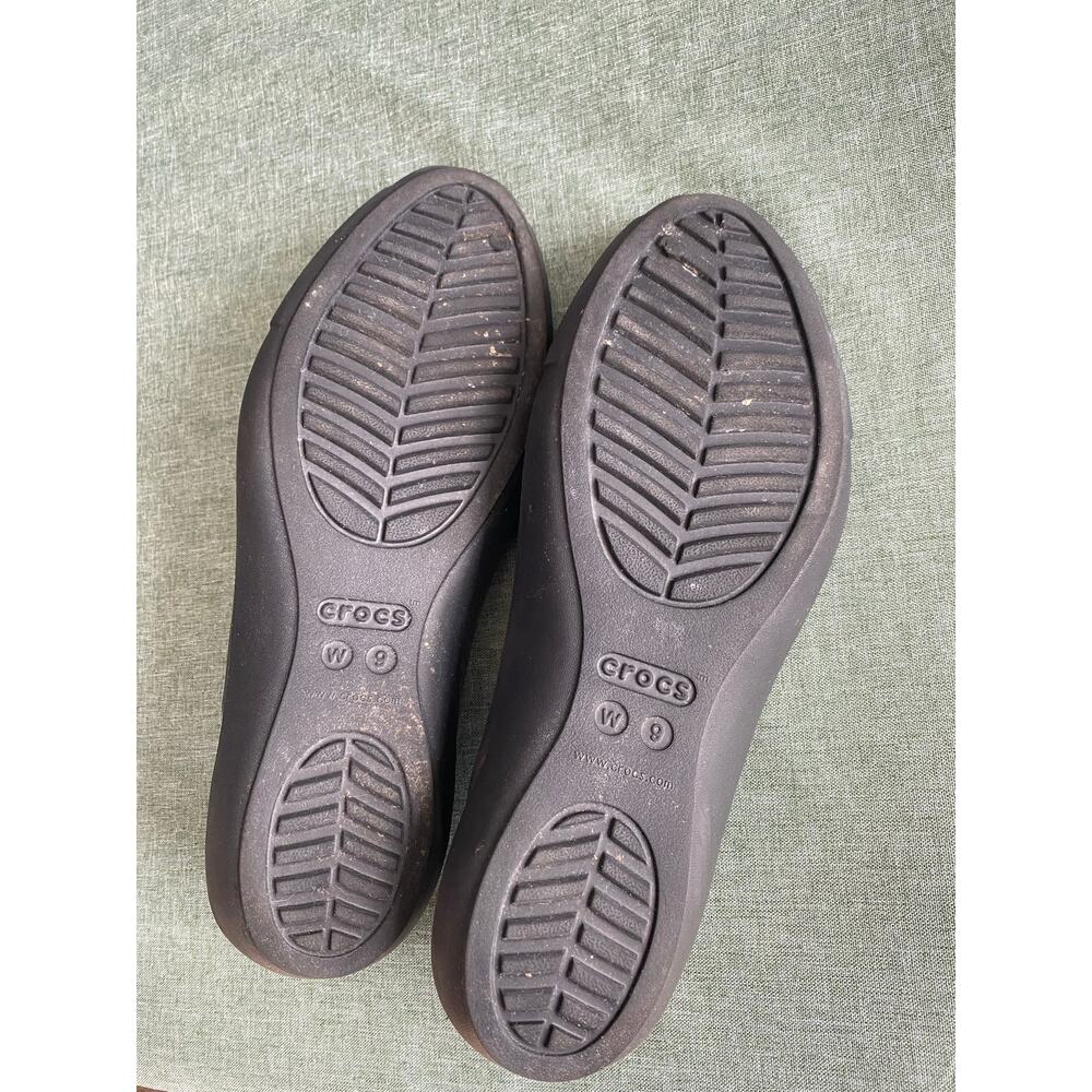 Women’s Crocs Black Ballet Flats – Size 9 – Iconic Comfort Slip-Ons - Picture 3 of 5